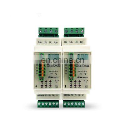 Din Rail Three Phase Modbus CT Connection Kwh Energy Meter