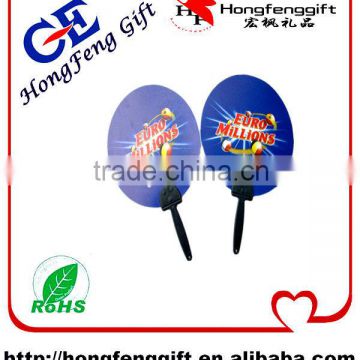 promotional pp fan / Summer hot promotion pp fan handle ,pp hand fan