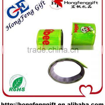 2014 China factory pvc slap reflective wristband / slap band /reflective arm band