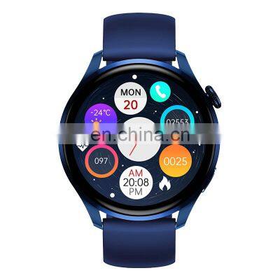 Hw66 Amoled Hd Touch Screen Round Watch Ip68 Waterproof Alipay Offline Payment Health Detection Smartwatch Man Woman