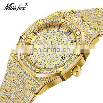 MissFox V294 Women Quartz watch Diamond Business Ladies Wristwatch Stainless Steel ladies watches women