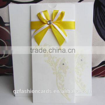 Popular Ribbon Pocket Place Cards Diamond Wedding | Invitation Cards Wedding photo-6
