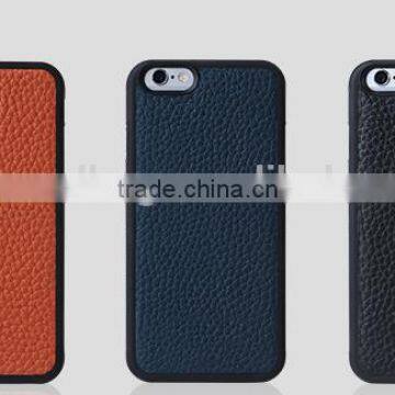 High Quality Pebble Genuine Leather Case for Iphone 6 / 6S Plus Cow Leather Case photo-2