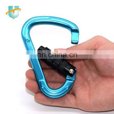 Safety Climbing Rock Hiking High Strength With Twist Lock Aluminum Snap Carabiner Hook photo-4