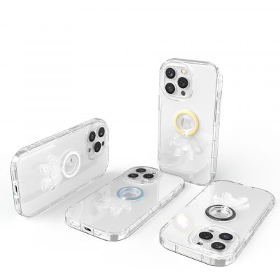 3D Astronaut Bracket Nothing Mobile Phone For Apple 13 Pro Transparent Candy Shell 11/12/14 Max Soft Air Pressure