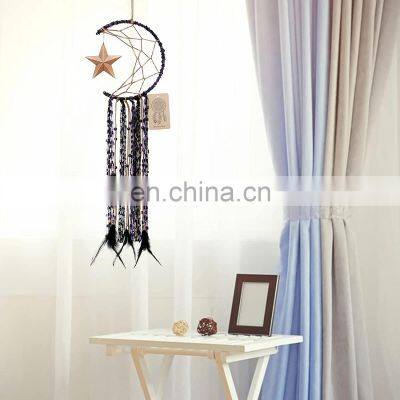 Pendant Star Feather Wind Chimes Home Decoration Macrame Wall Decor Handmade Dream Catcher
