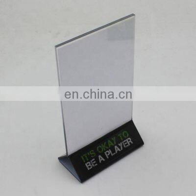 Triangle Table Top A3 A4 A5 A6 Insert Plastic Acrylic Sign Holder for Restaurant photo-5