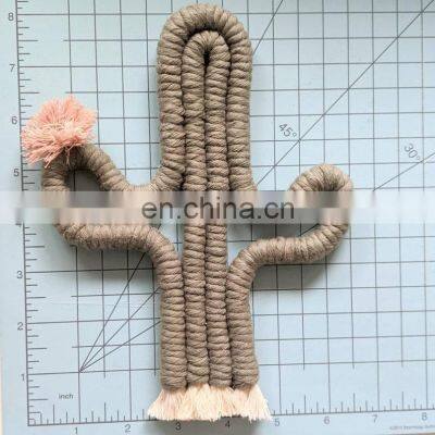 Cheapest Macrame Cactus Car Charm Wall Hanging Nursery Decor, Fiber Art Baby Gift, Baby Room Decor Manufacturer photo-5