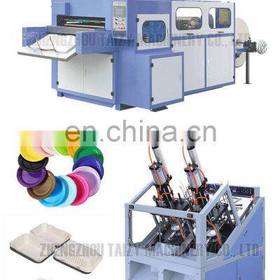 Biodegradable Bagasse Pulp Tableware Plate Lunch Food Box Making Machine Disposable Paper Dish Making Machine photo-3