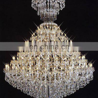Traditional european multi layer large classic maria theresa candle crystal chandelier luxury
