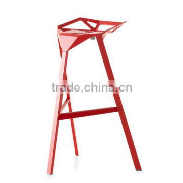 Replica Italian graceful design aluminum stacking Konstantin Grcic Stool one,bar stool one, red color stool one