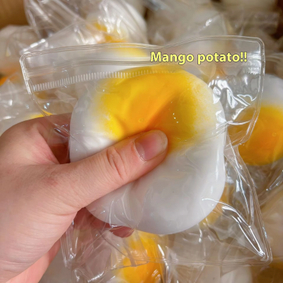 Creative PVC Fluid Potato Simulation Squeeze Toys Slow Rebound Decompression Vent Stall Kneading Music Plastic Bread Dafu for photo-2