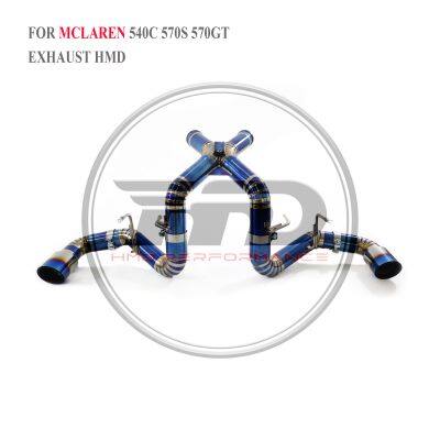 HMD Titanium Alloy Exhaust Catback is Suitable For Mclaren 540C 570S 570GT/600LT/ 650S/720S Baked blue Muffler For Cars WhatsApp+86 18946955156