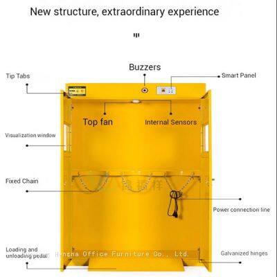 High-Security Compressed Gas Storage Cabinet With Removable Mounting Bracket for Automated Factory Air Supply Station Serving Canada photo-3