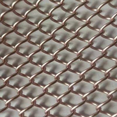 Chain Link Metal Decorative Mesh Curtains Hotel Lobby Cafe Ceiling Woven Wire Mesh for Partitions photo-2
