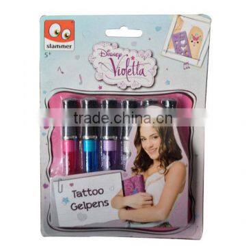 Glitter Gel Tattoo Pen 6 Colors