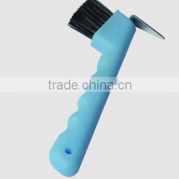 plastic horse hoof pick with brush / /easy grip handle