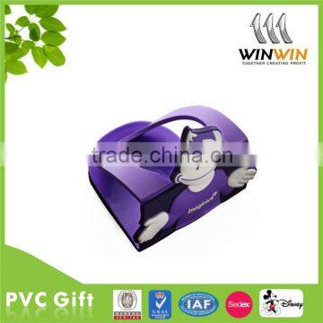 Purple soft pvc mobile phone stand/cute boy mobile phone stand