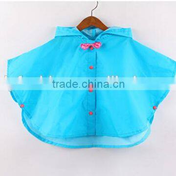 Cute Bow EVA Plastic Rain coat For Kid