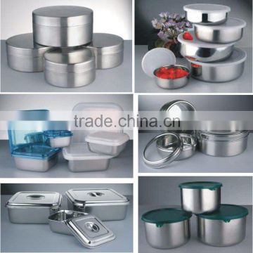 Stainless Steel Storage Bowls with Plastic Lid