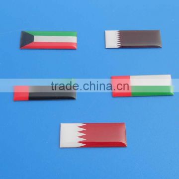 Small metal plates stickers national flag stickers metal name plate sticker