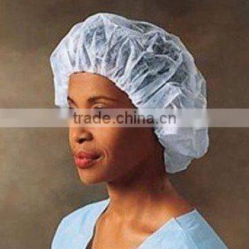 Disposable medical level hospital use Non-woven Bouffant Cap Nurse Cap