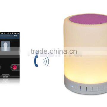 LED TF Aux Bluetooth 7 Colors Changering Wireless Smart Bluetooth Lamp Speaker With Blue Green Light Hook photo-3