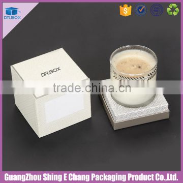 Customized wholesale elegant hand made cardboard candle packaging boxes