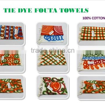 popular hot selling tye dyed fouta beach towel sexy elegant turkish hammam towel pestemal towel pareo