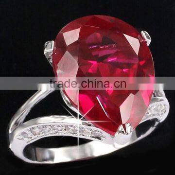 RUBY Stone sterling silver rings jewelry as anniversary gift