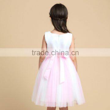Factory Direct Selling 2015 High Quality Childrens Clothing Baby Girl Frock Patterns of Pink Wedding Dresses photo-3