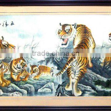 wooden frame art of suzhou traditional handmade embroidery on silk fabric