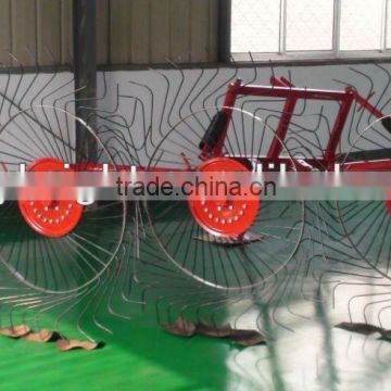 tractor implements,rotary rake,potato planter,corn thresher,hay baler,disc harrow,slasher,patato harvester,fertilizer spreader.