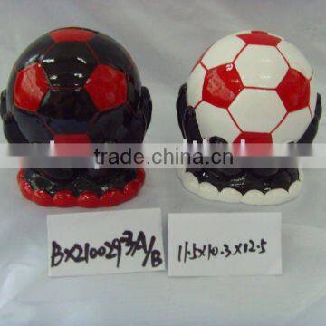 Ceramic football money bank