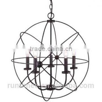 Metal Cage Industrial Vintage 5 Light Lighting Chandelier Zhongshan Lighting