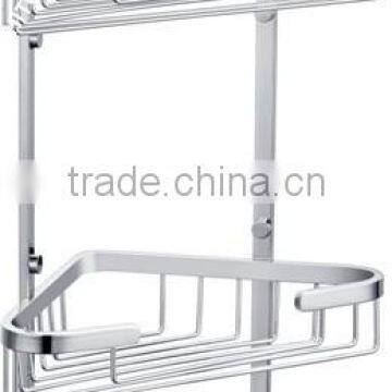 Stainless steel double corner basket shelf / dual tier corner basket shelf / 2-tier basket shelf / net shelf