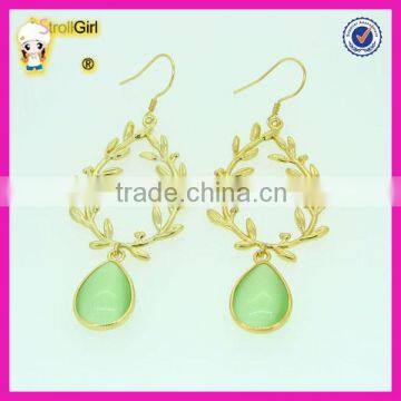 Sterling Silver Earring Hoops Fashion Opal Earring 18K Gold Plated