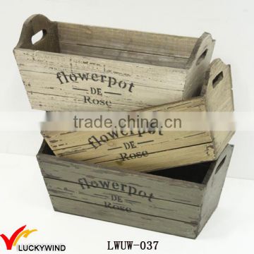 "flowerpot de rose" Rustic Wood Planter Box                        
                                                Quality Choice