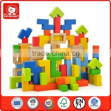 78 pcs Creative block colorful block for kid wooden building block EN71 Approval