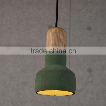 Modern Caracole Industrial Style light E27 Wood Muti Color Concrete Pendant Lamp