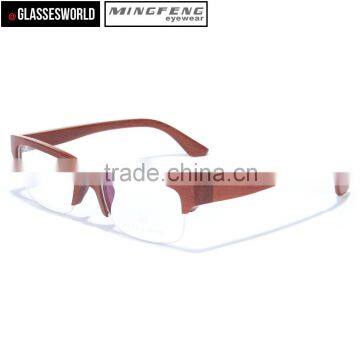 2015 Wood half Frame Glasses Fashionable Wood Optical Frames FW951