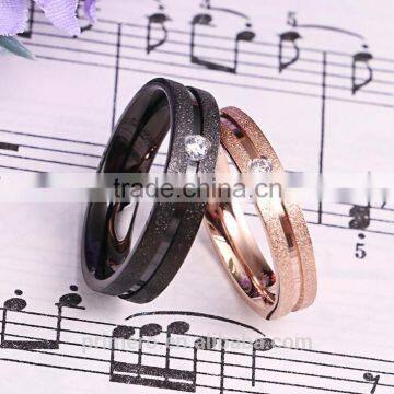 Fashion Wedding Bands For Women Men Matte Finished 316L Stainless Steel Rings For Couple Jewelry photo-4
