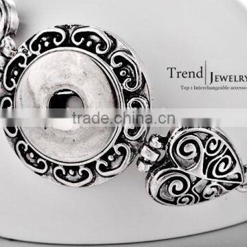 2015 New 18mm Ginger Snap Button Bracelet Heart Shape DIY Charm Interchangeable Handmade Pulseras Snap Bracelets photo-2