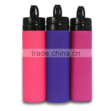 Portable Squeeze Sports Water Bottle Silicone Foldable Top Drink Water Bottles