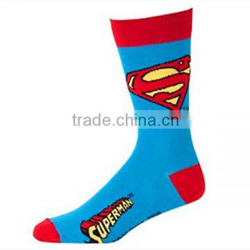 Superman knitting man socks