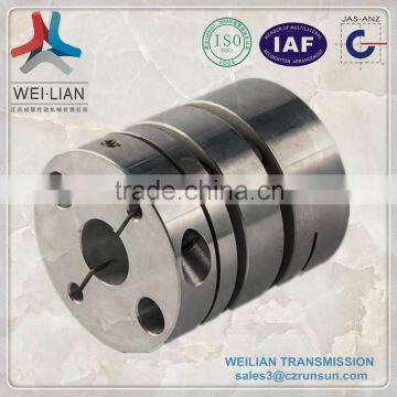 Lowest Price Aluminum Single Diaphragm Clamp shaft coupling flexible rubber,aluminum flexible coupling DJL