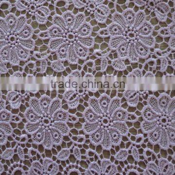 Qmilch floral water soluble mesh organza embroidery lace fabric