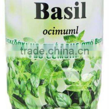 Basil Can flower,herb seeds in a tin