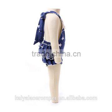 Wholesale Baby Clothes Knit Cotton Navy & White Star Baby Romper for Toddlers photo-2