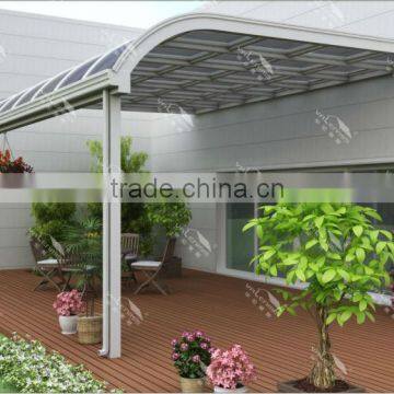 Garden of villa Alumium arch rain canopy for sale